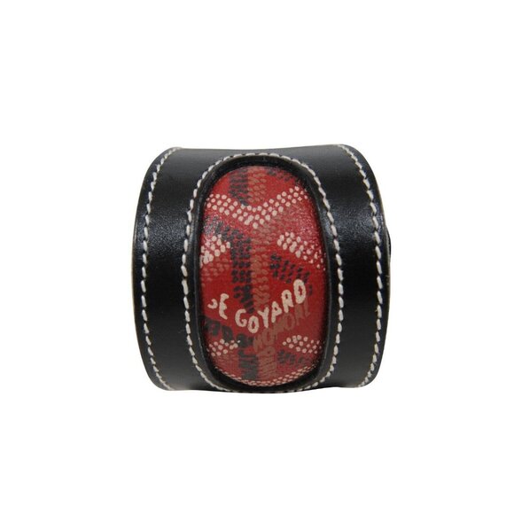 Goyard Coin Wallet Pouch Red Black Limited Edition Leather Strap Money Holder - Picture 10 of 11